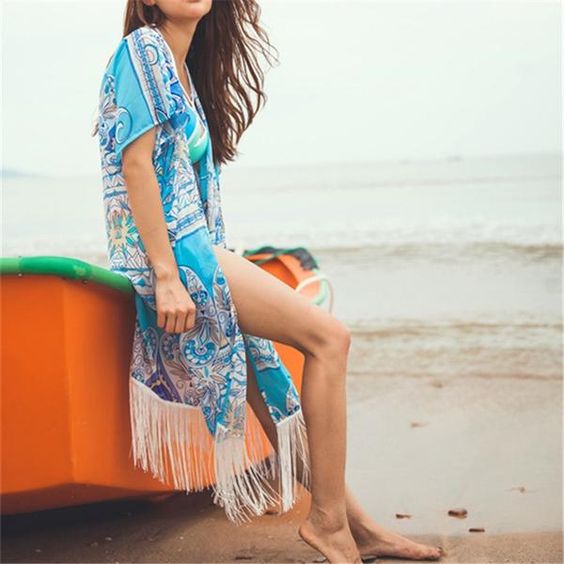 Kimono à frange